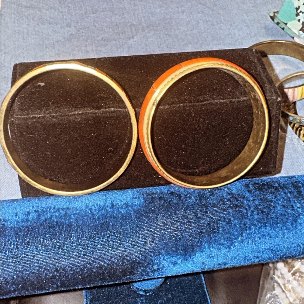 Orange And Brass Bangles Bundle - image 3